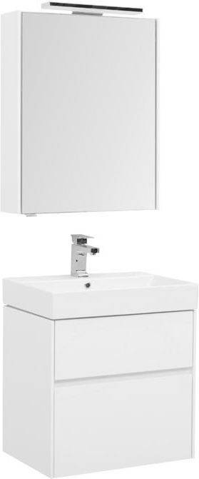 Мебель для ванной Aquanet Бруклин 60 белый зеркальный шкаф для ванной vigo alessandro угловой