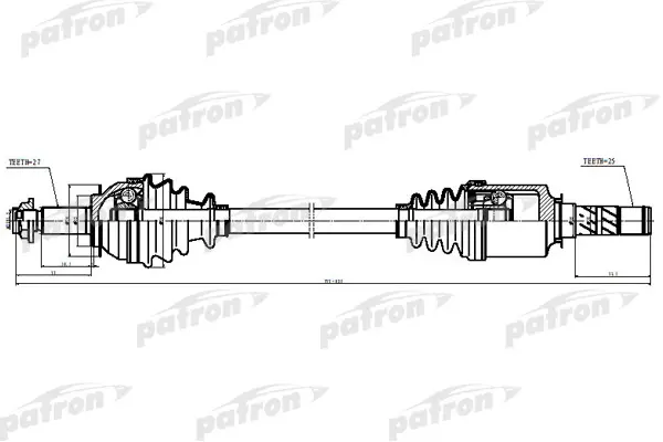 

Полуось лев/прав SUBARU: LEGACY 05-09, OUTBACK 05-09 PATRON PDS5531