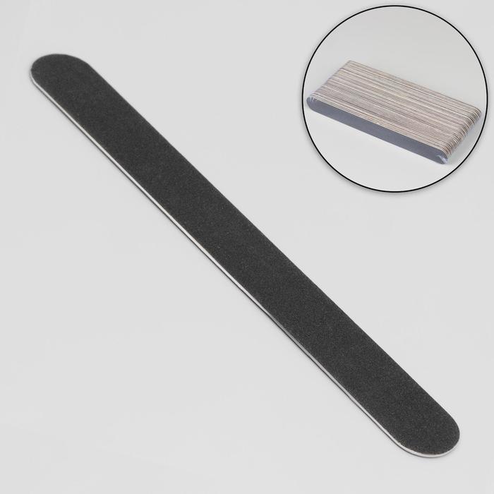 Пилка-наждак «Классика», абразивность 200, 18 см, фасовка 50 шт, цвет чёрный (50 шт) термобрашинг профессиональный вентилируемый d 3 2 см цвет бирюзовый чёрный