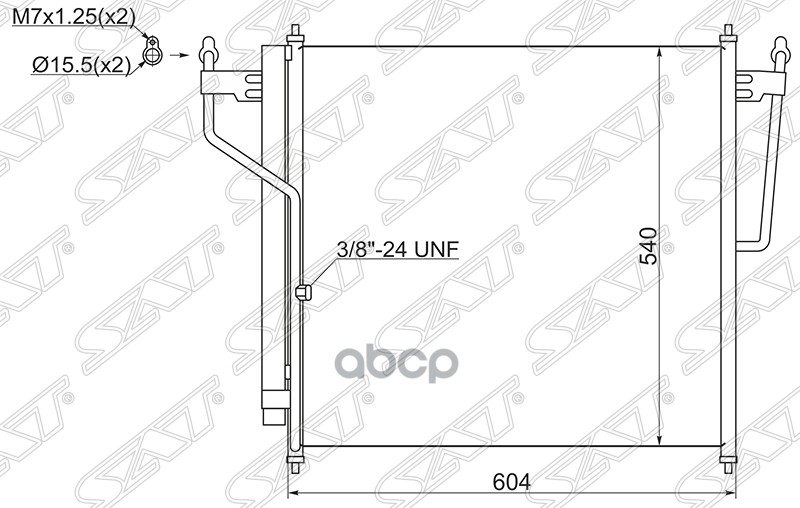 

Радиатор Кондиционера Infiniti Qx56/Nissan Armada/Nissan Titan 04- Sat арт. ST-INQ1-394-0