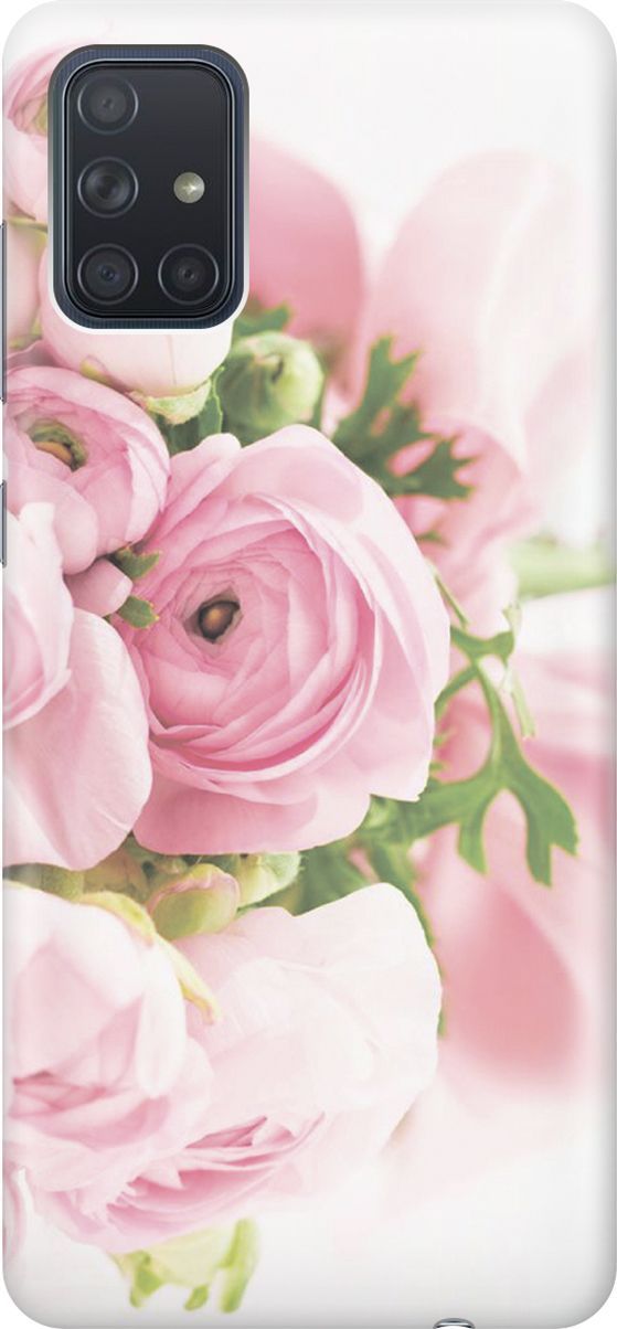

Силиконовый чехол на Samsung Galaxy A71 с принтом "Розовые розы", Белый;розовый, 286
