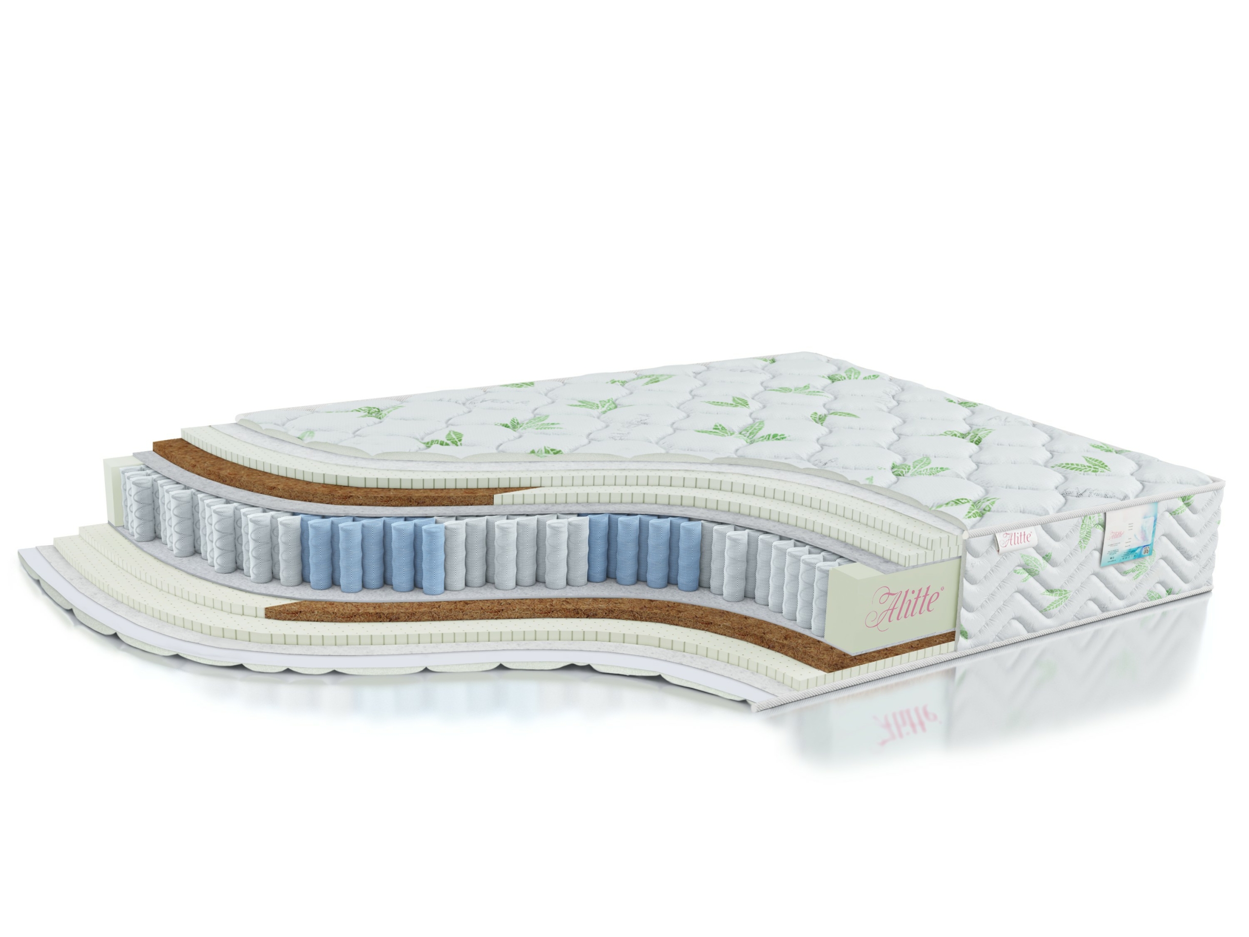 

Матрас анатомический пружинный Alitte Judith Organic S1000 MS-22-N 140х190х22, Белый, Judith Organic S1000 MS-22-N