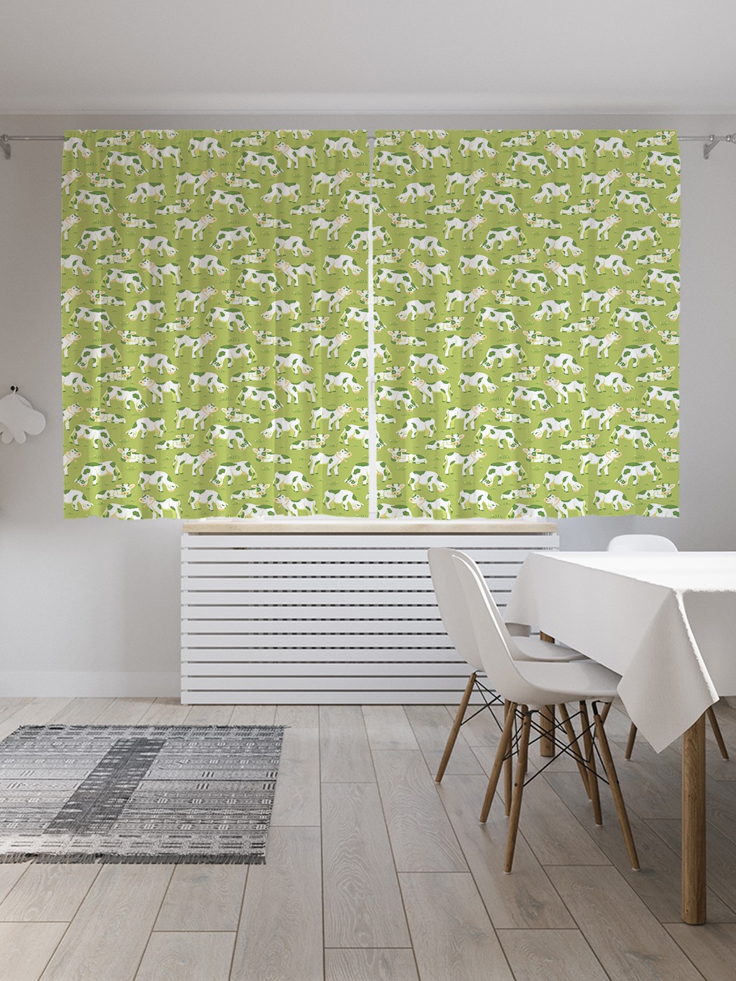 

Шторы JoyArty с фотопечатью "Пастбище телят" из сатена, 290х180 см, Пастбище телят