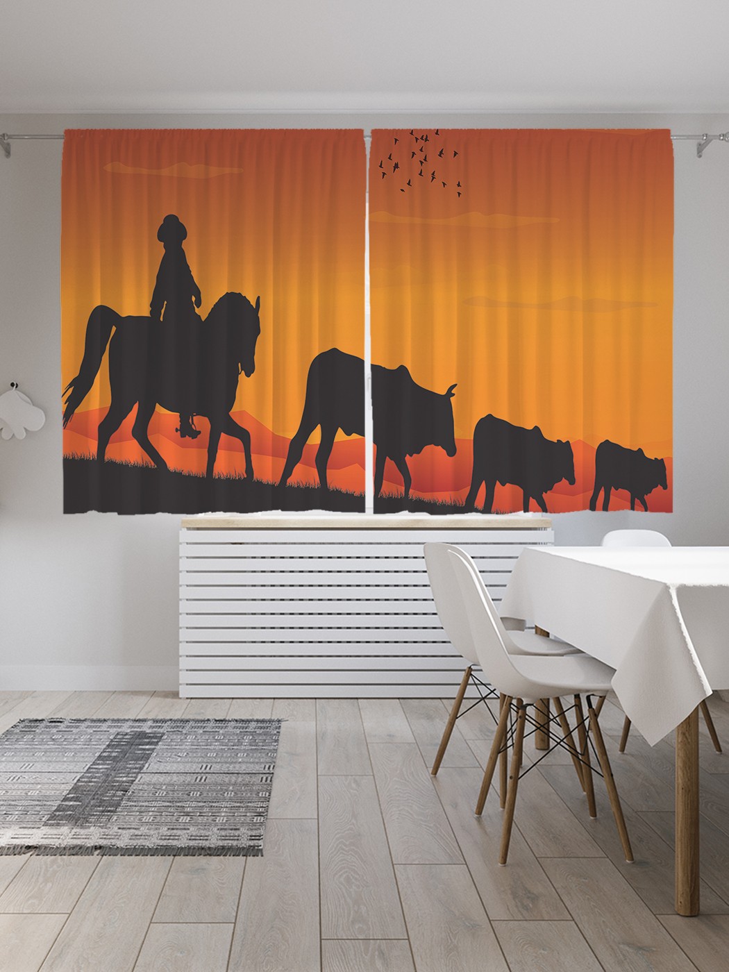 

Шторы JoyArty с фотопечатью "Караван в прерии" из сатена, 290х180 см, Караван в прерии