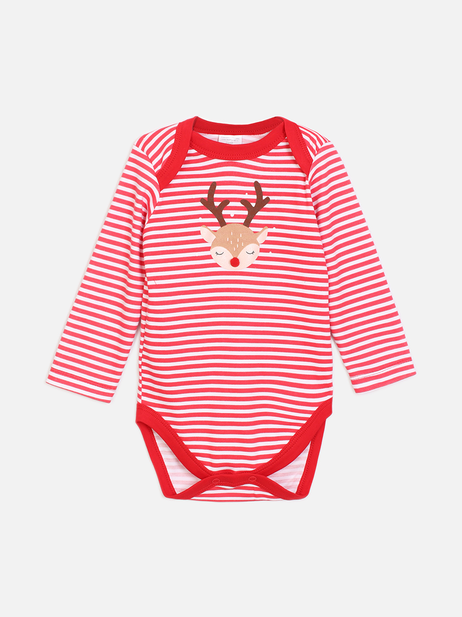 Боди детское КотМарКот 924222989, белый; красный, 62