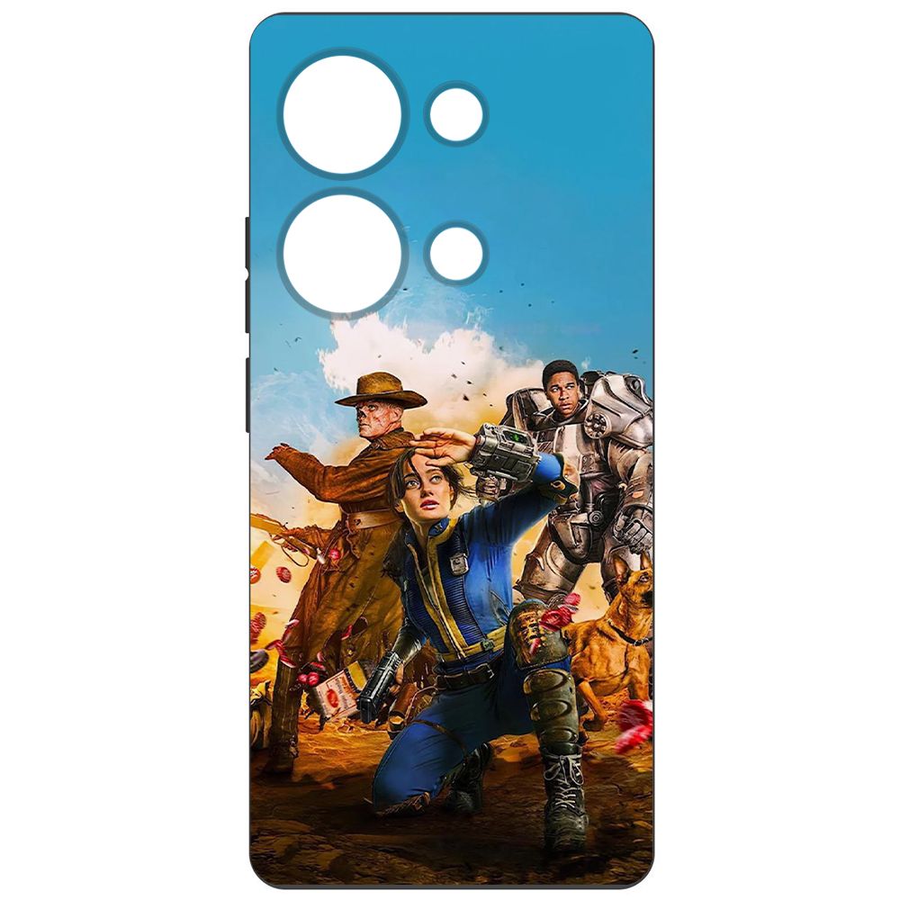 

Чехол-накладка Krutoff Soft Case Фоллаут - Люси, Гуль и Аарон для Xiaomi Poco M6 Pro 4G, Черный