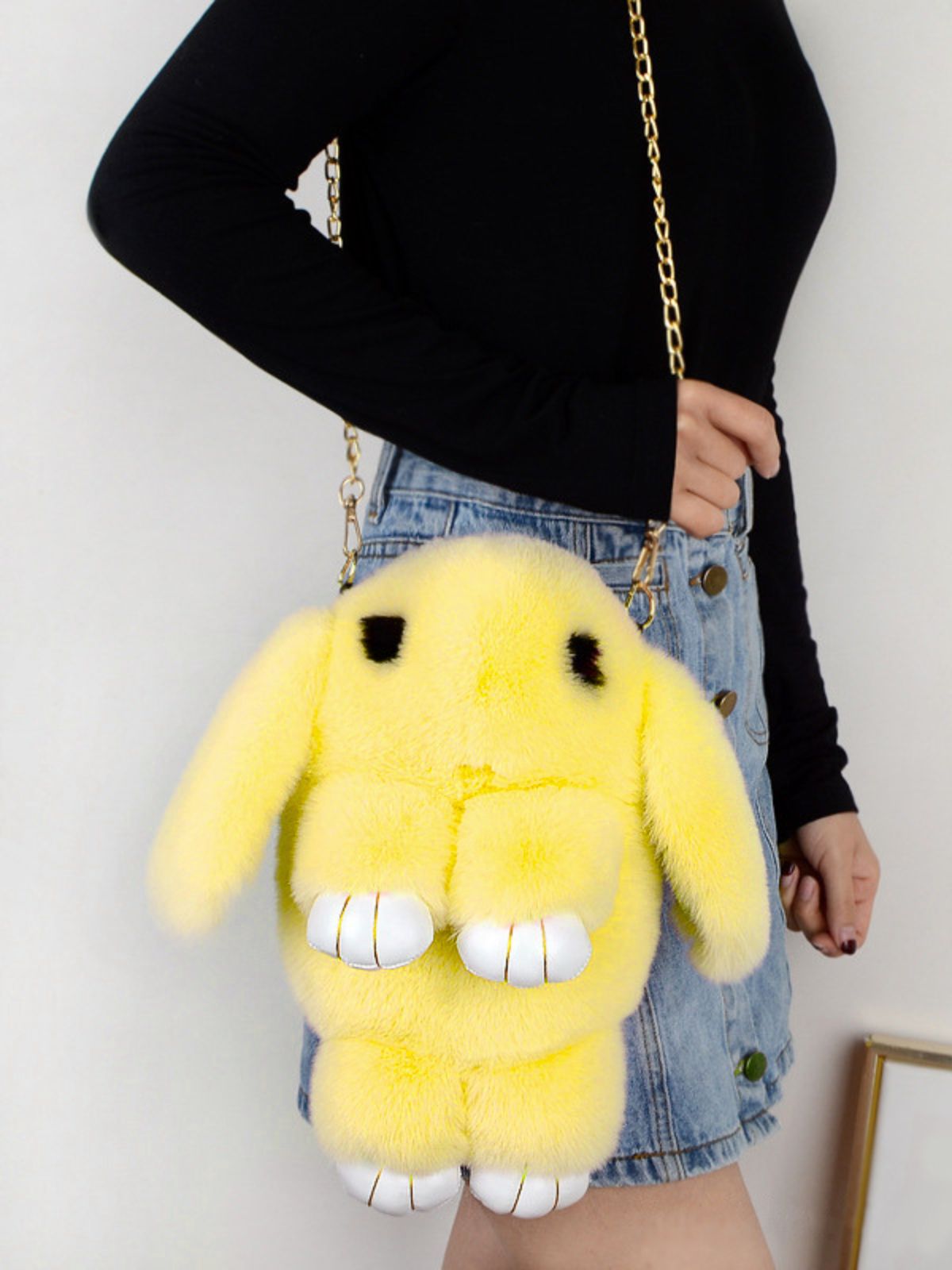 

Рюкзак-игрушка KEDOO мягкий 2в1 желтый, Bunny