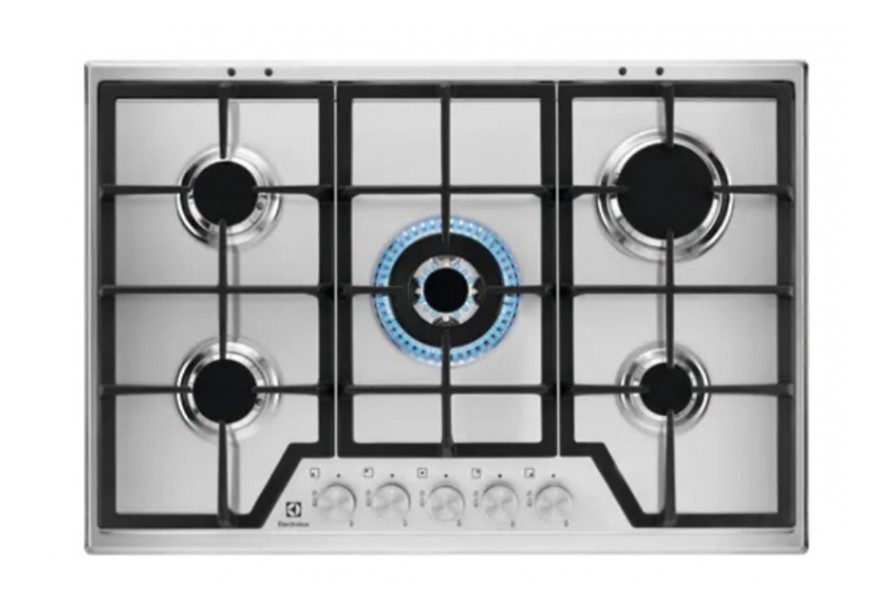 

Встраиваемая варочная панель газовая Electrolux KGS7536SX черная, KGS7536SX