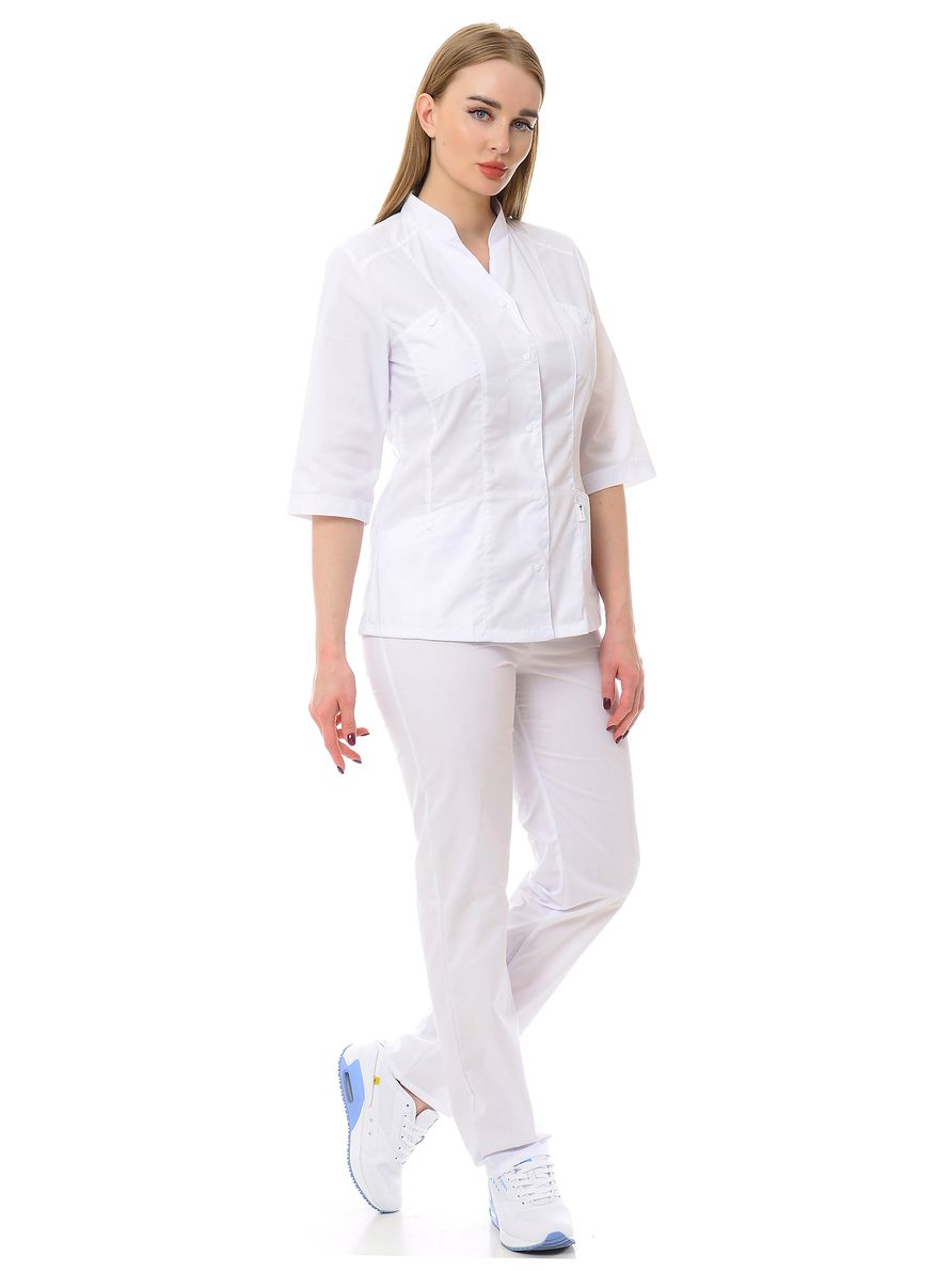 

Костюм медицинский женский MedicalWear Эльза 111 белый 38 RU, Эльза 111