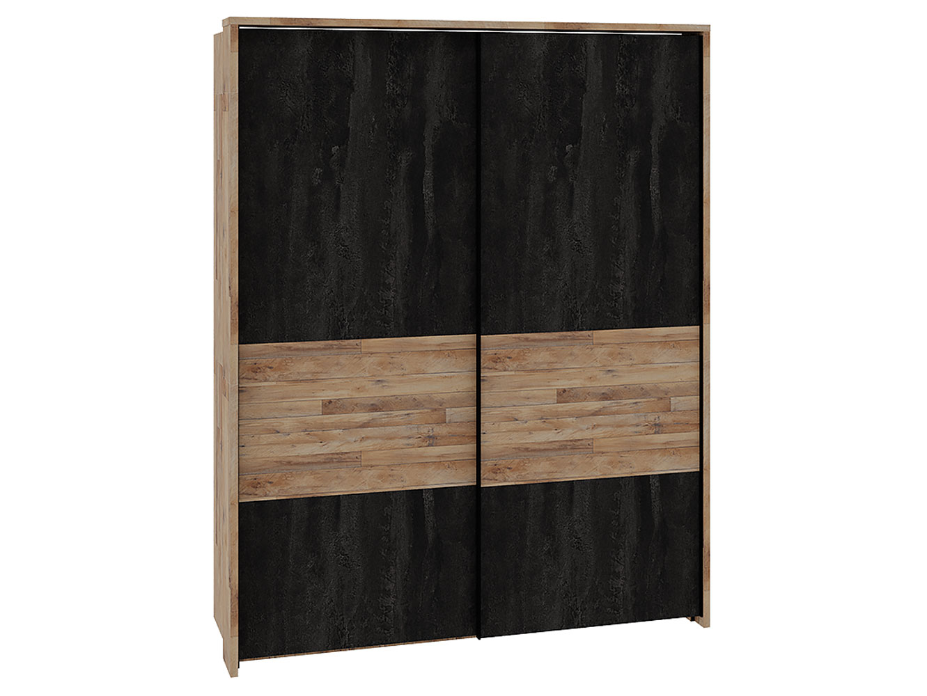 

Шкаф-купе Кения Гамбия/Угольный камень, С полками и ящиками, Кения Черный ,С полками и ящиками