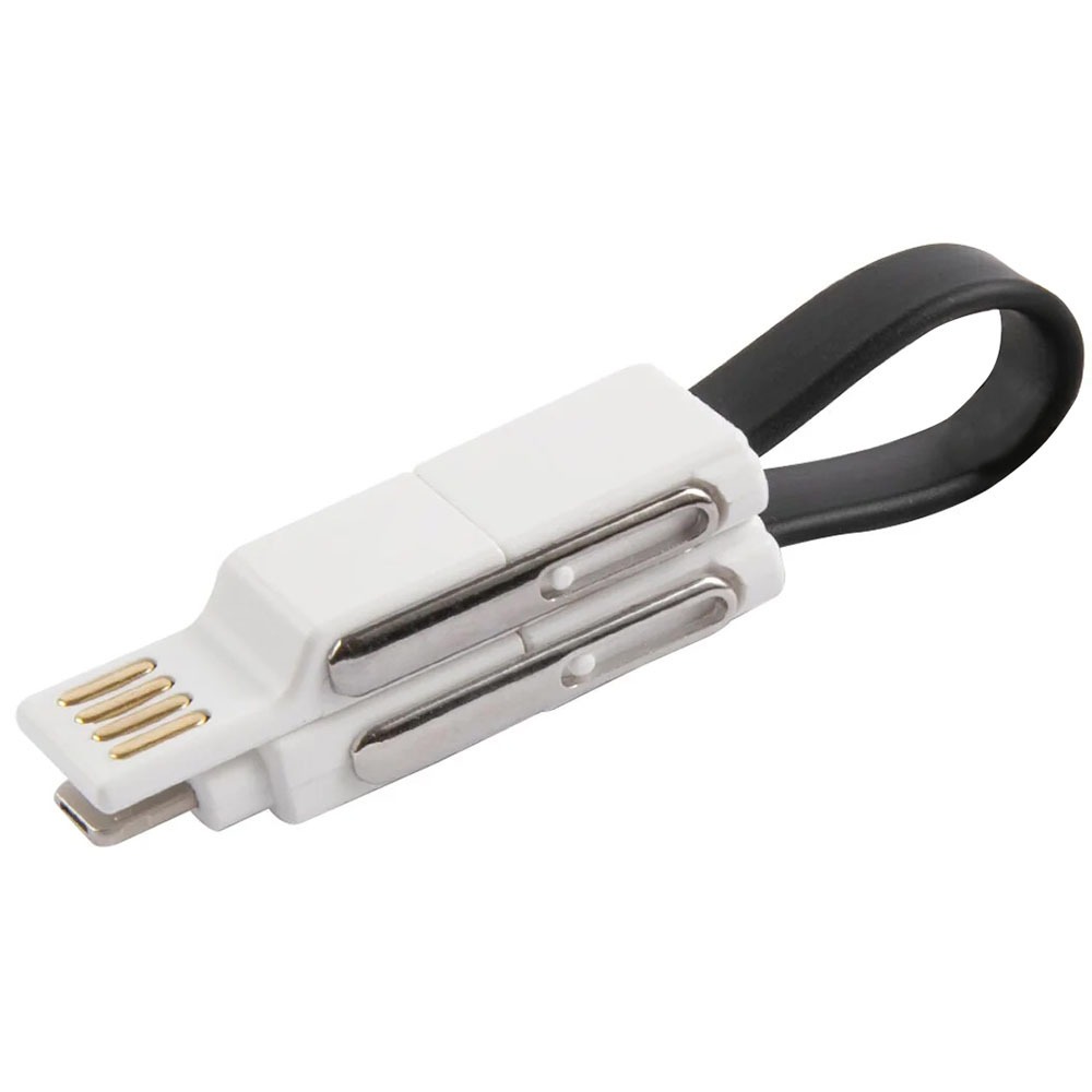 фото Кабель barn&hollis 6 in 1 usb type-c/lightning-usb/microusb, 0.15 м, чёрный ут000024622