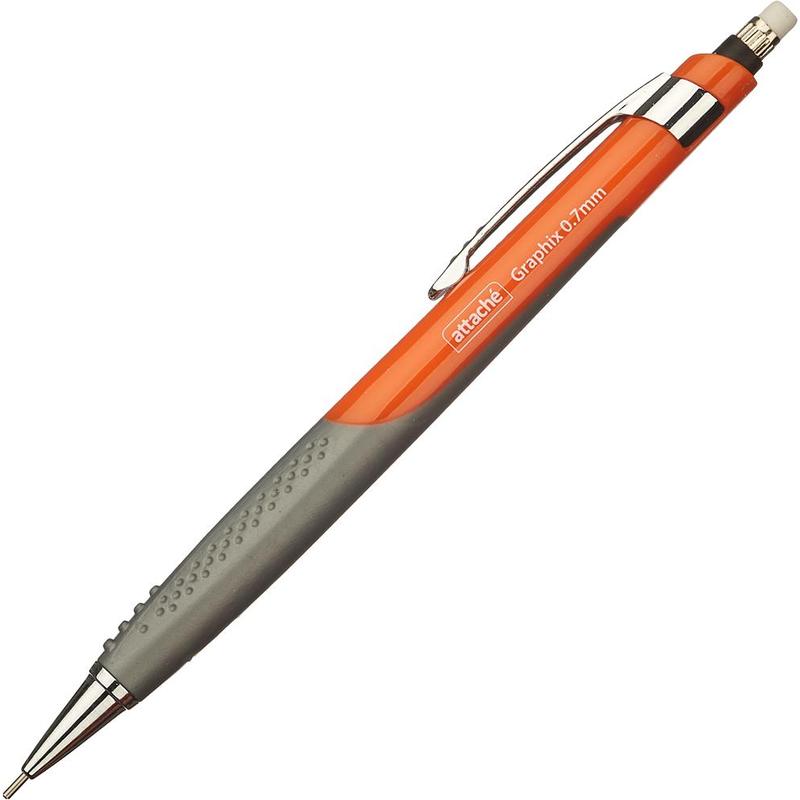 

Карандаш механический Attache Graphix 0.7 мм с ластиком, 887015, Оранжевый