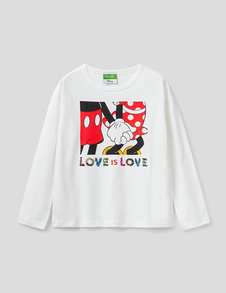 

Футболка для девочек Benetton цв. белый р.170, 21A_3096C15DU