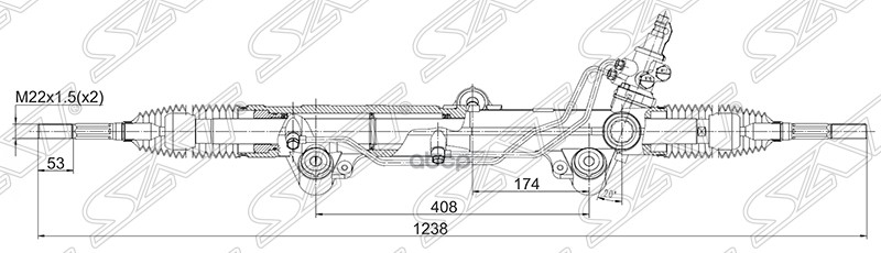 

Рейка Рулевая Toyota Land Cruiser 200/Sequoia 07-/Lexus Lx570 07- Sat арт. ST-44200-60170