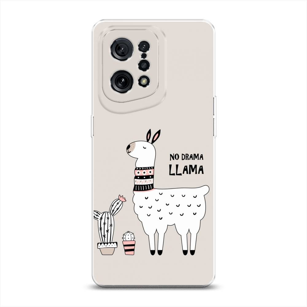 

Чехол Awog на Oppo Find X5 "No drama LLama", Разноцветный, 259750-2