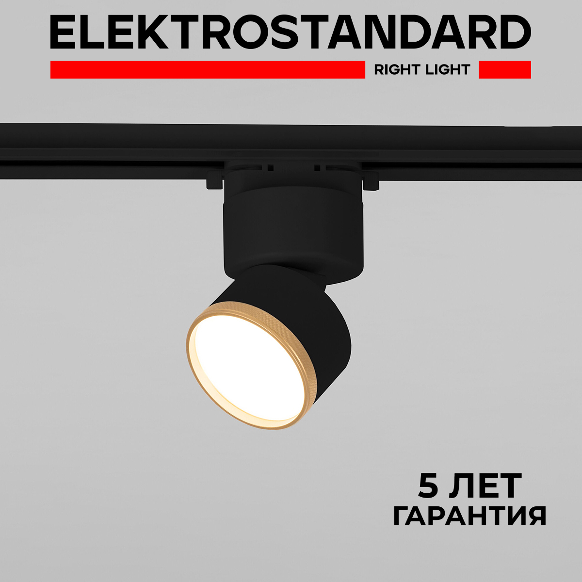 Трековый однофазный светильник Elektrostandard Impact 85514/01 10W черный матовый/золото