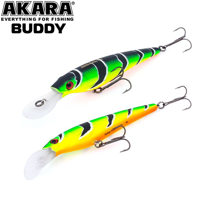 

Воблер Akara Buddy 85F 9 гр 1/3 oz 3,3 in A107, Разноцветный, Buddy