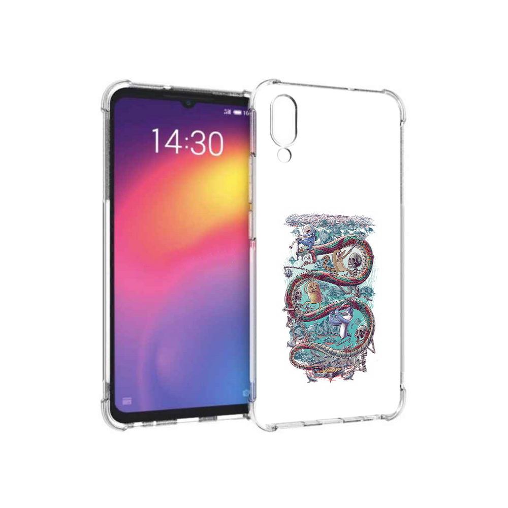

Чехол MyPads Tocco для Meizu Note 9 время приключений страшилка (PT134513.88.280), Прозрачный, Tocco