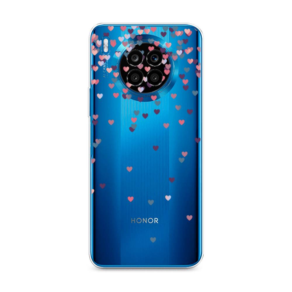 

Чехол на Huawei Nova 8i "Посыпка сердечки", Розовый;фиолетовый, 6106450-3