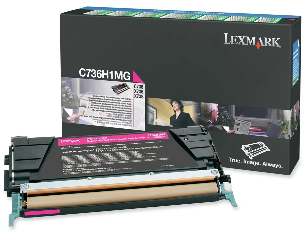 

Картридж для лазерного принтера Lexmark C736H1MG пурпурный, оригинальный, C736H1MG