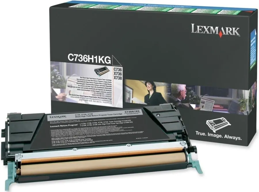 

Картридж для лазерного принтера Lexmark C736H1KG черный, оригинальный, C736H1KG