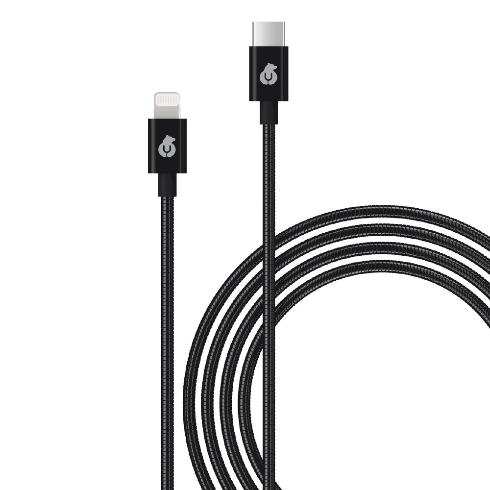 фото Кабель ubear force metal (usb-c-lightning), чёрный