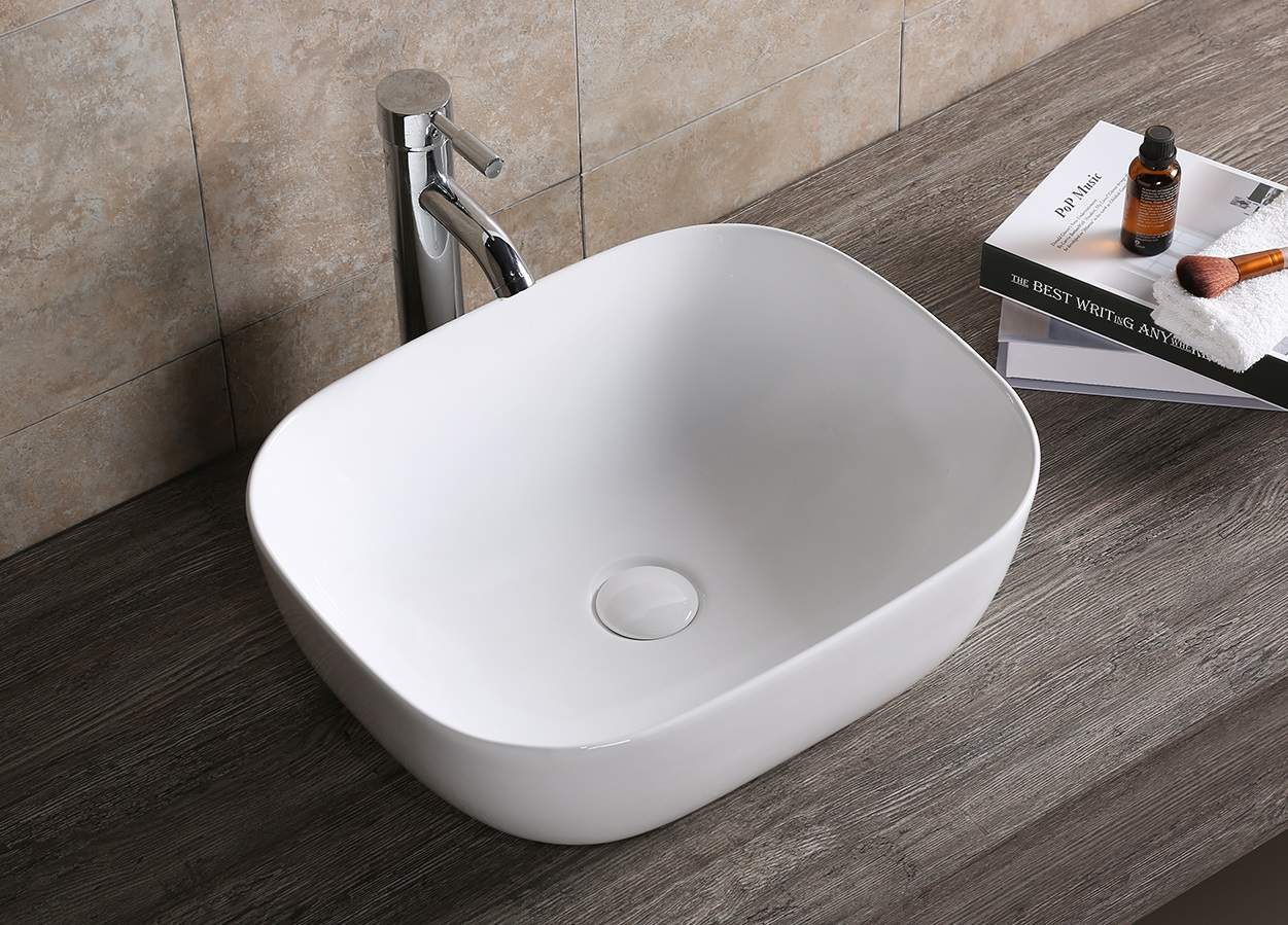 

Раковина накладная Cerutti SPA CR0078 белая прямоугольная 505*400*140, Белый, CR0078