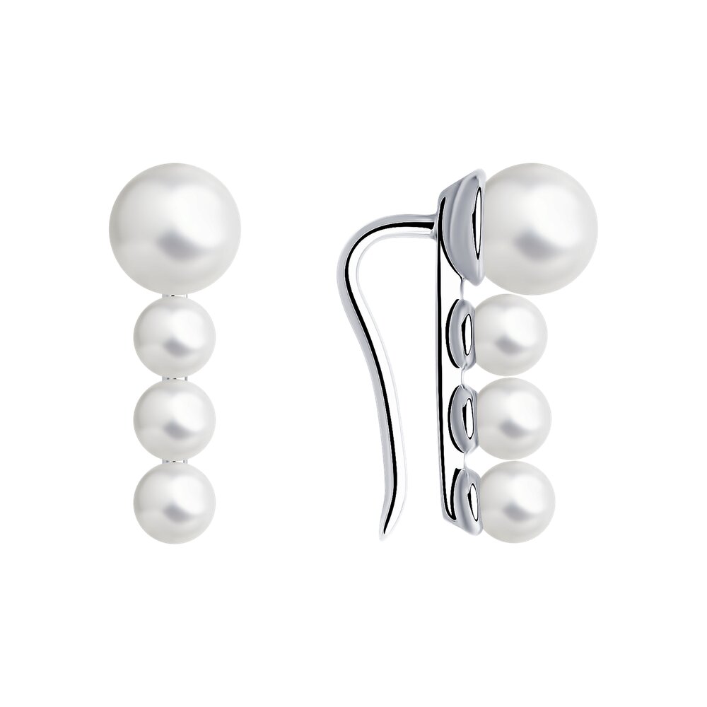 

Серьги из серебра с искусственным жемчугом SKLV 94025040, 94025040