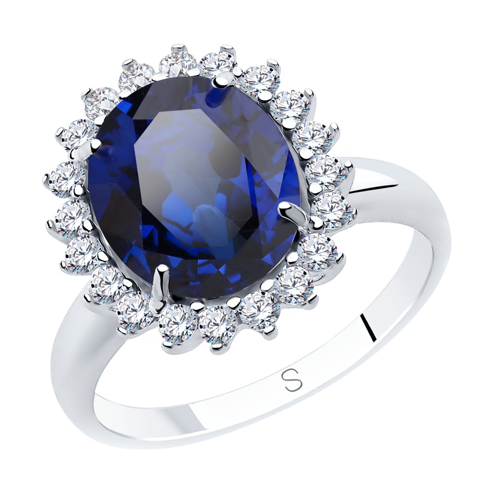 

Кольцо из серебра р. 20 SOKOLOV 88010061, корунд\фианит, 88010061