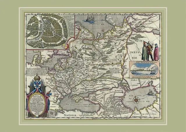 Карта России старинная.