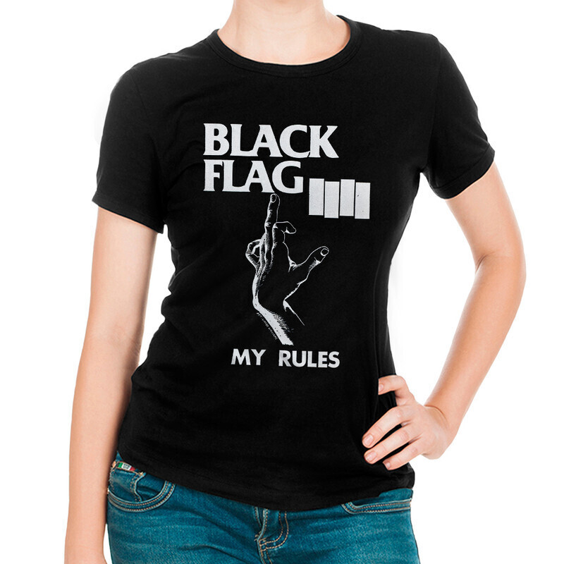 

Футболка женская Dream Shirts Black Flag 10005061 черная L, Black Flag 10005061