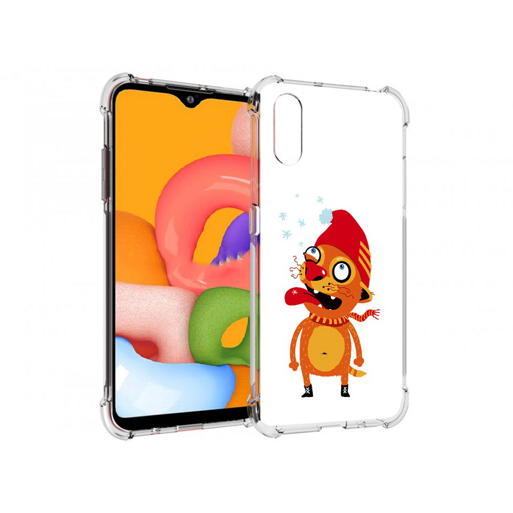 Чехол MyPads Tocco для Samsung Galaxy A01 Зимний кот (PT144711.509.88)
