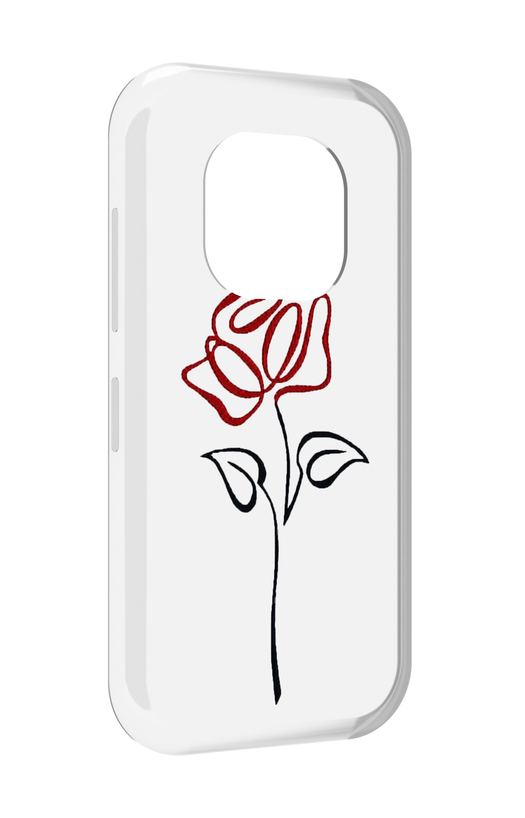 

Чехол MyPads цветок в одну линию для Doogee V20, Прозрачный, Tocco