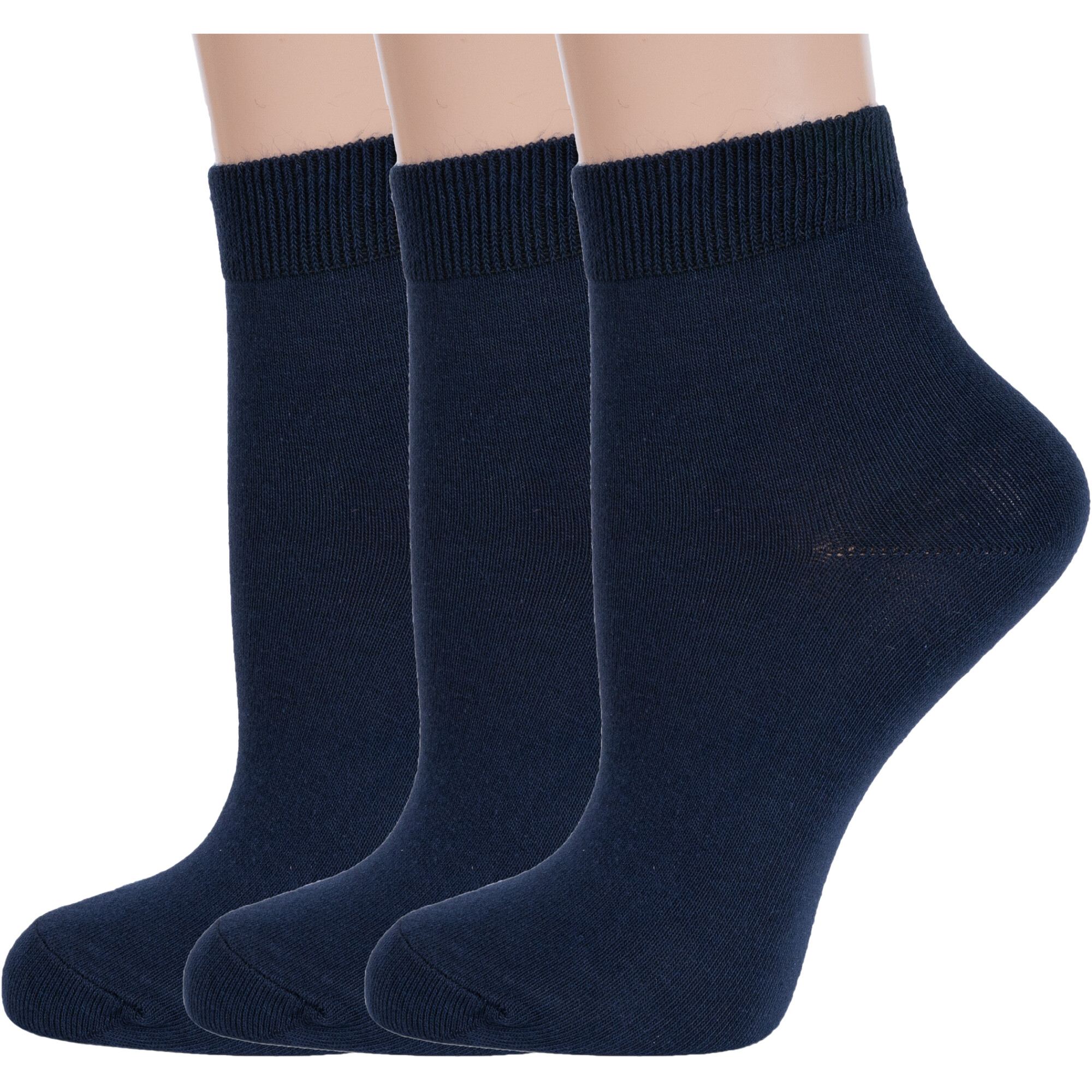 Комплект носков женских Rusocks 3-С-420/1 синих 23-25, 3 пары
