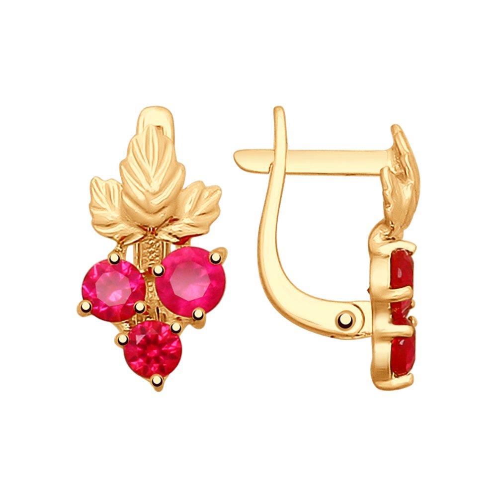 

Серьги из красного золота с корундом SOKOLOV 725328, 725328