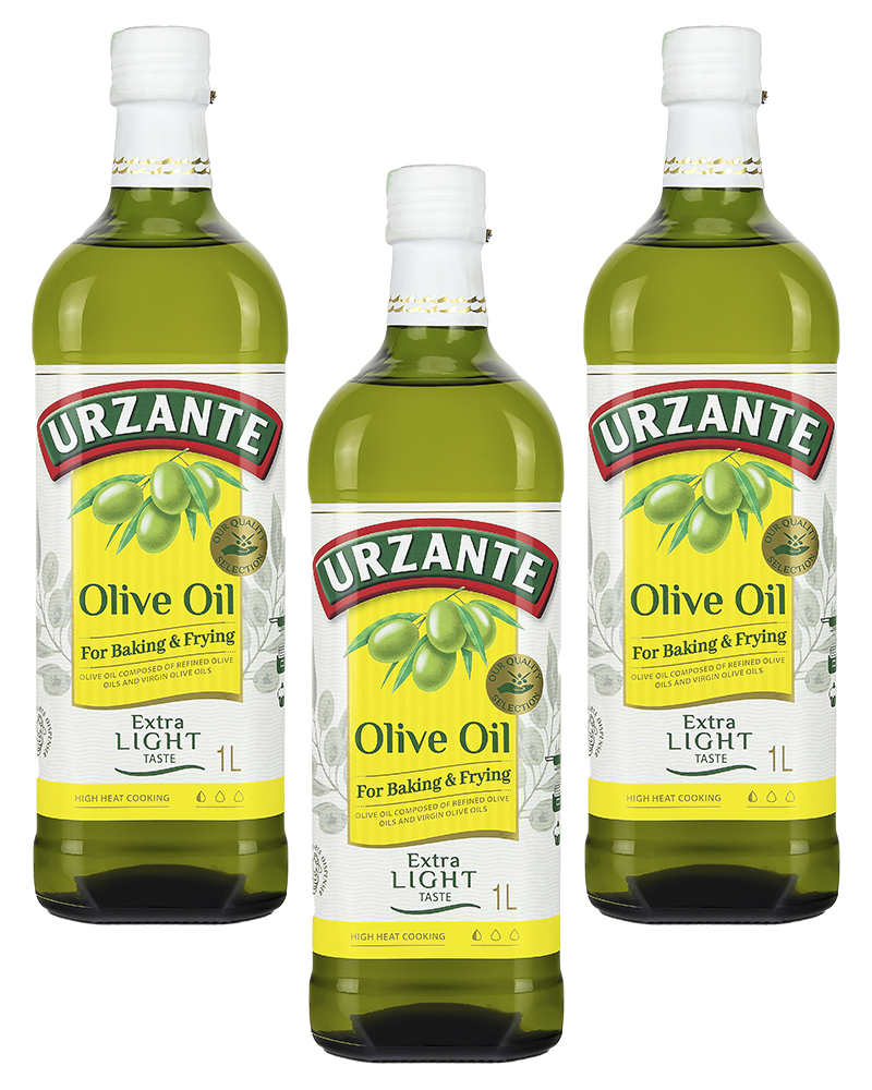 Масло оливковое Urzante 100%, 3 шт по 1 л