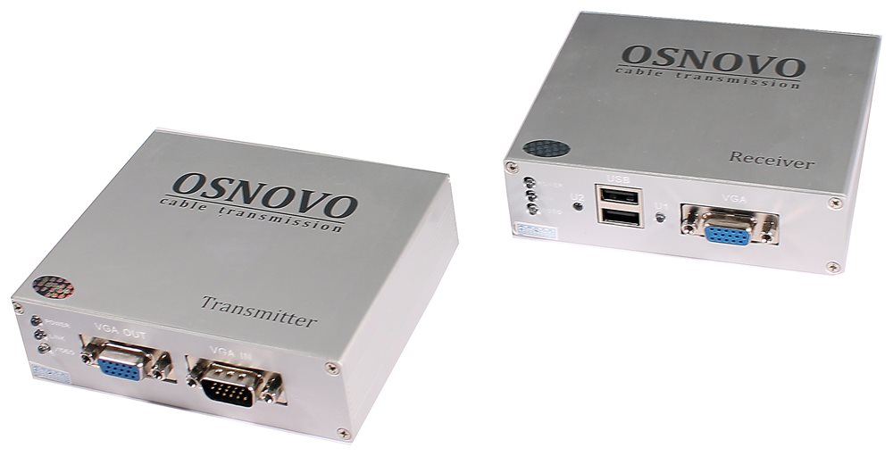 Комплект OSNOVO TA-VKM/3+RA-VKM/3(ver.2) для передачи VGA/клавиатура/мышь комплект приемник передатчик для передачи vga клавиатура мышь на расстояние до 100м