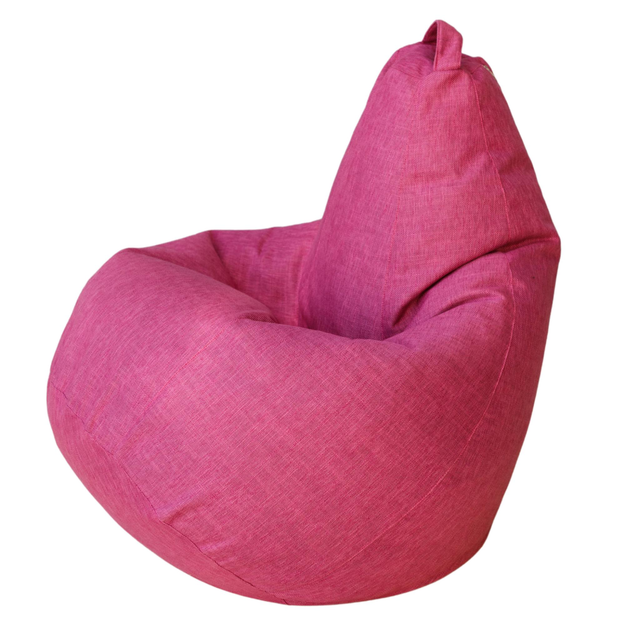 фото Кресло мешок груша розовая рогожка l, классический dreambag