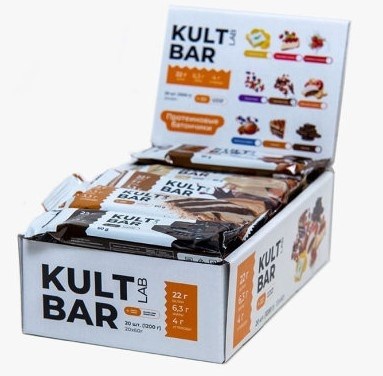 

KULTLAB протеиновый батончик Kult Bar коробка 60г х 20 лимонный пирог