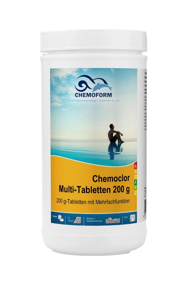 Дезинфектор Мульти-таблетки (200г) CHEMOFORM (всё в одном), 1кг