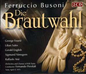 BUSONI, FERRUCCIO - Die Brautwahl (1975) Fourie / Sukis / English / Arie / Previtali