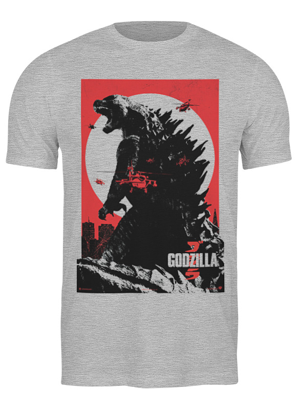 

Футболка мужская Printio Godzilla gray серая 2XL, Серый, Godzilla gray