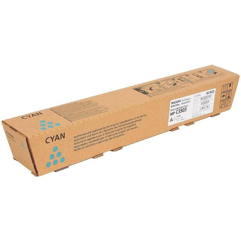 

Тонер-картридж для лазерного принтера Ricoh MP C3503 голубой, оригинальный, MP C3503