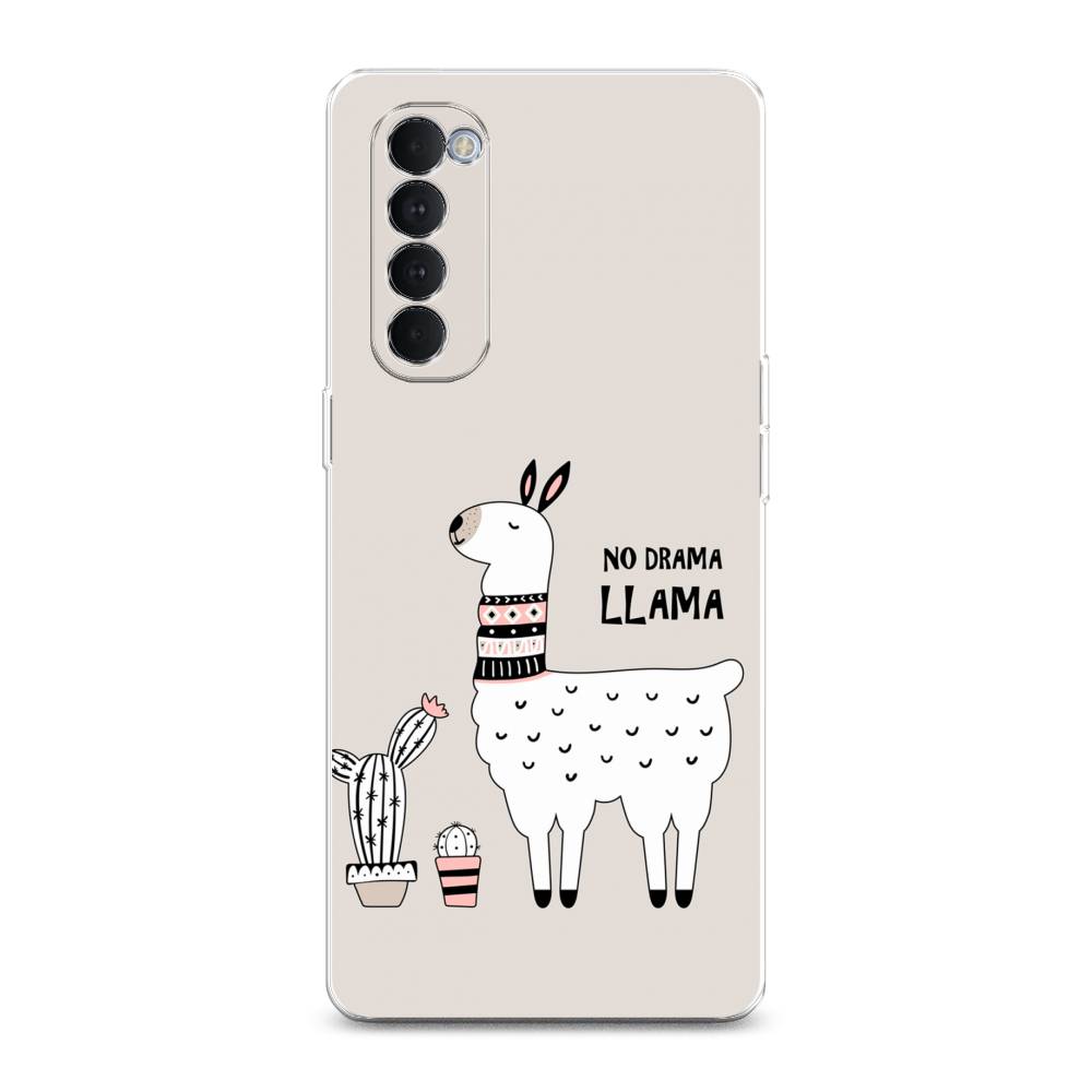 

Чехол Awog на Oppo Reno 4 Pro "No drama LLama", Разноцветный, 258950-2