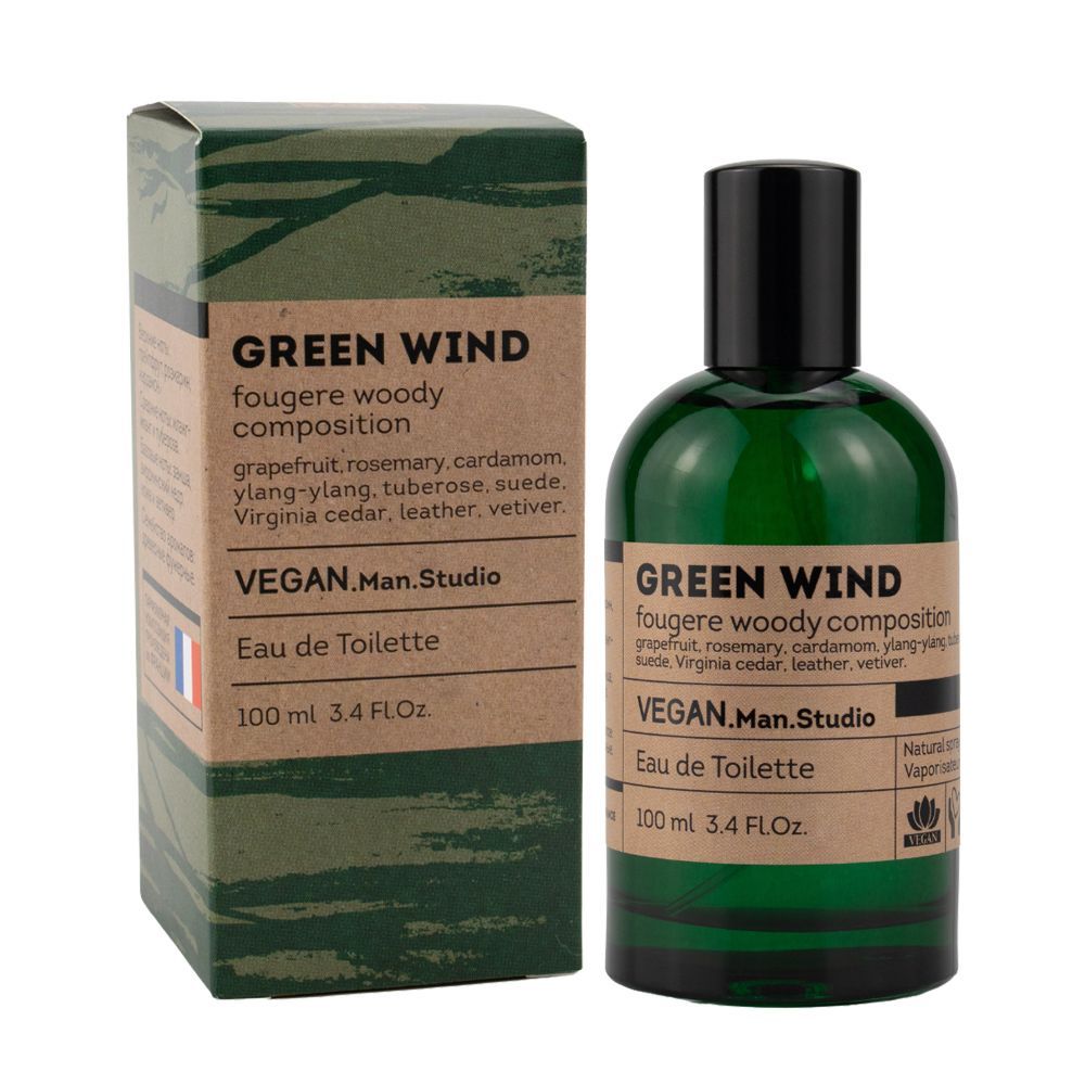 Туалетная вода мужская Delta parfum Vegan Man Studio Green Wind, 100мл