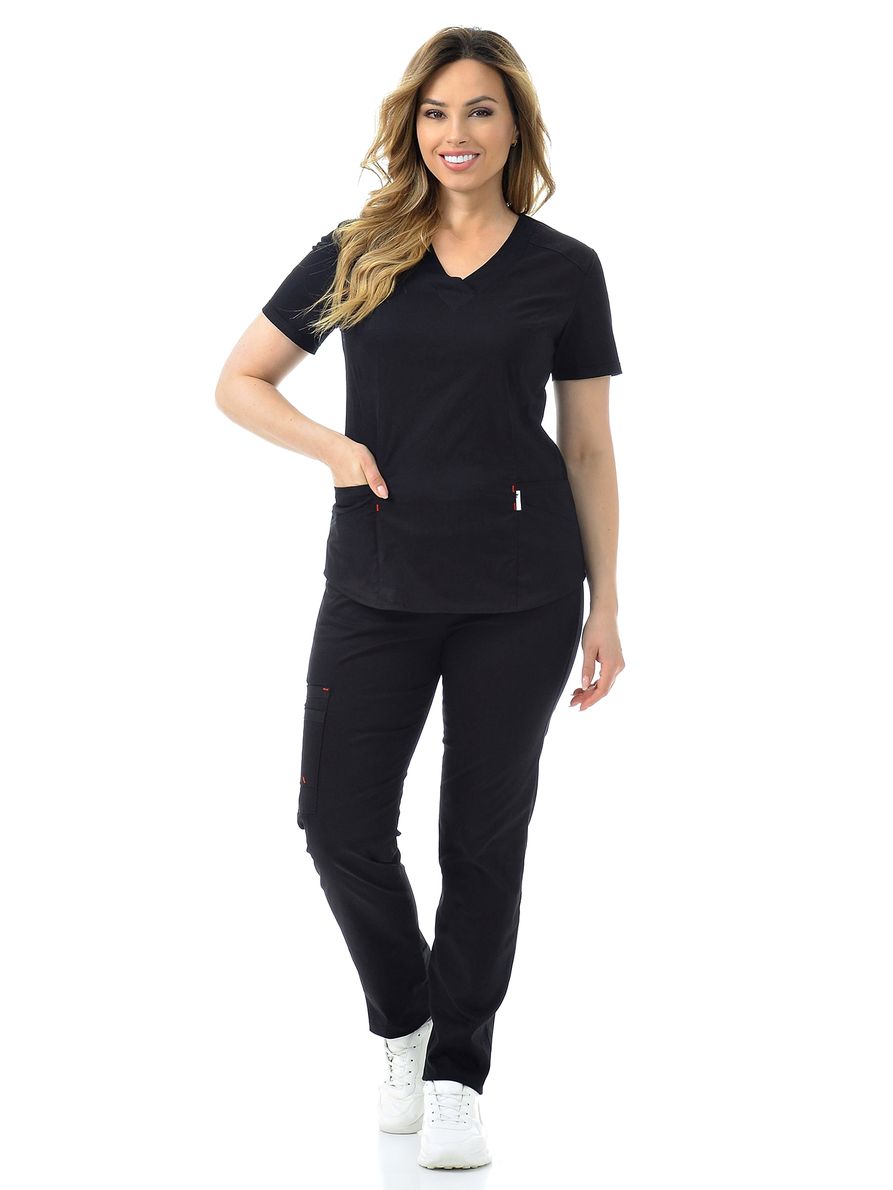 фото Костюм медицинский женский medicalwear вена 103 черный 44 ru