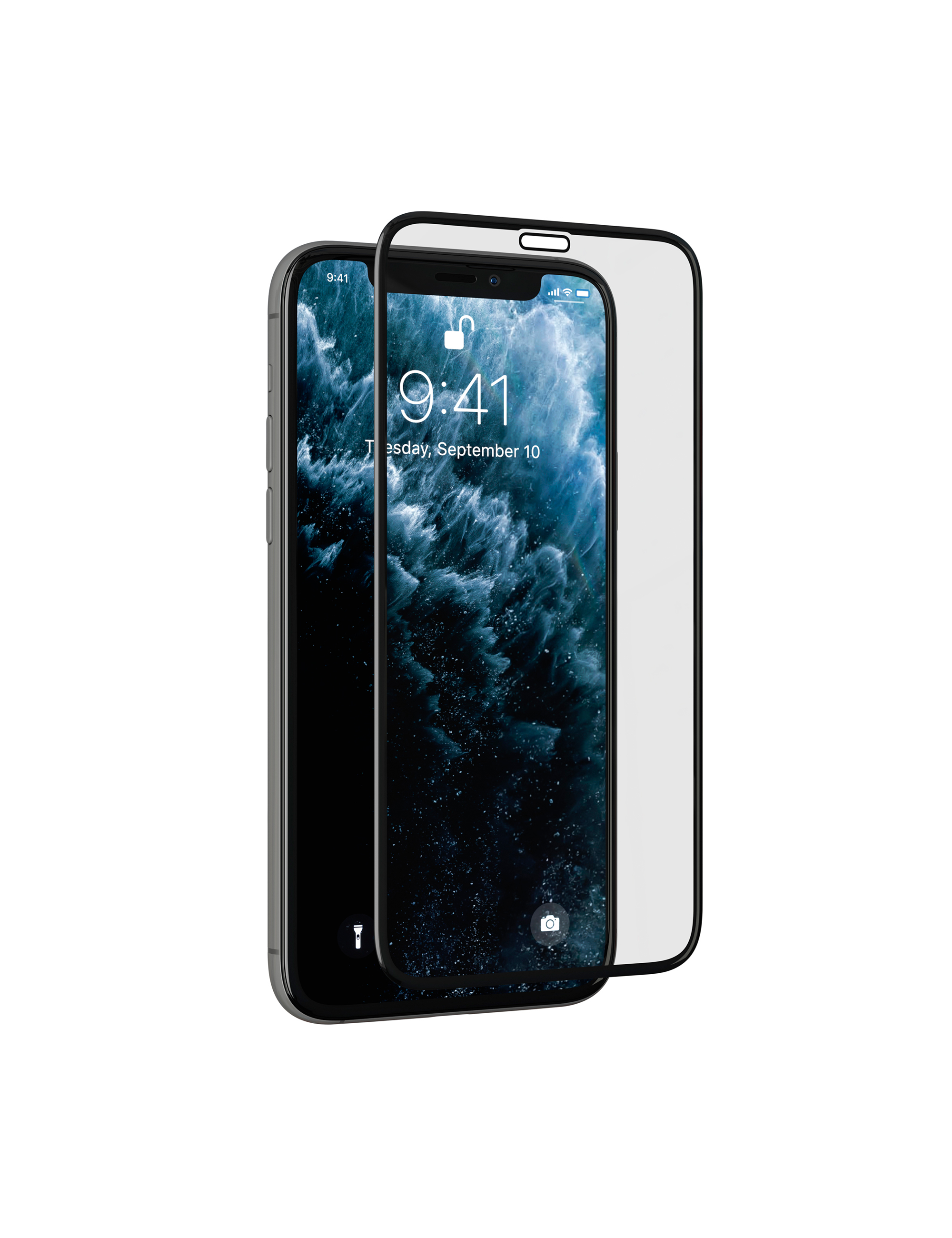 Защитное стекло uBear для iPhone 11 Pro/Xs/X, 3D Full Screen Premium Glass,с черной рамкой