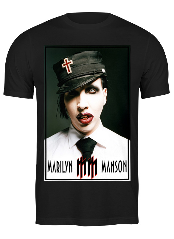 

Футболка мужская Printio Marilyn manson черная 2XL, Черный, Marilyn manson