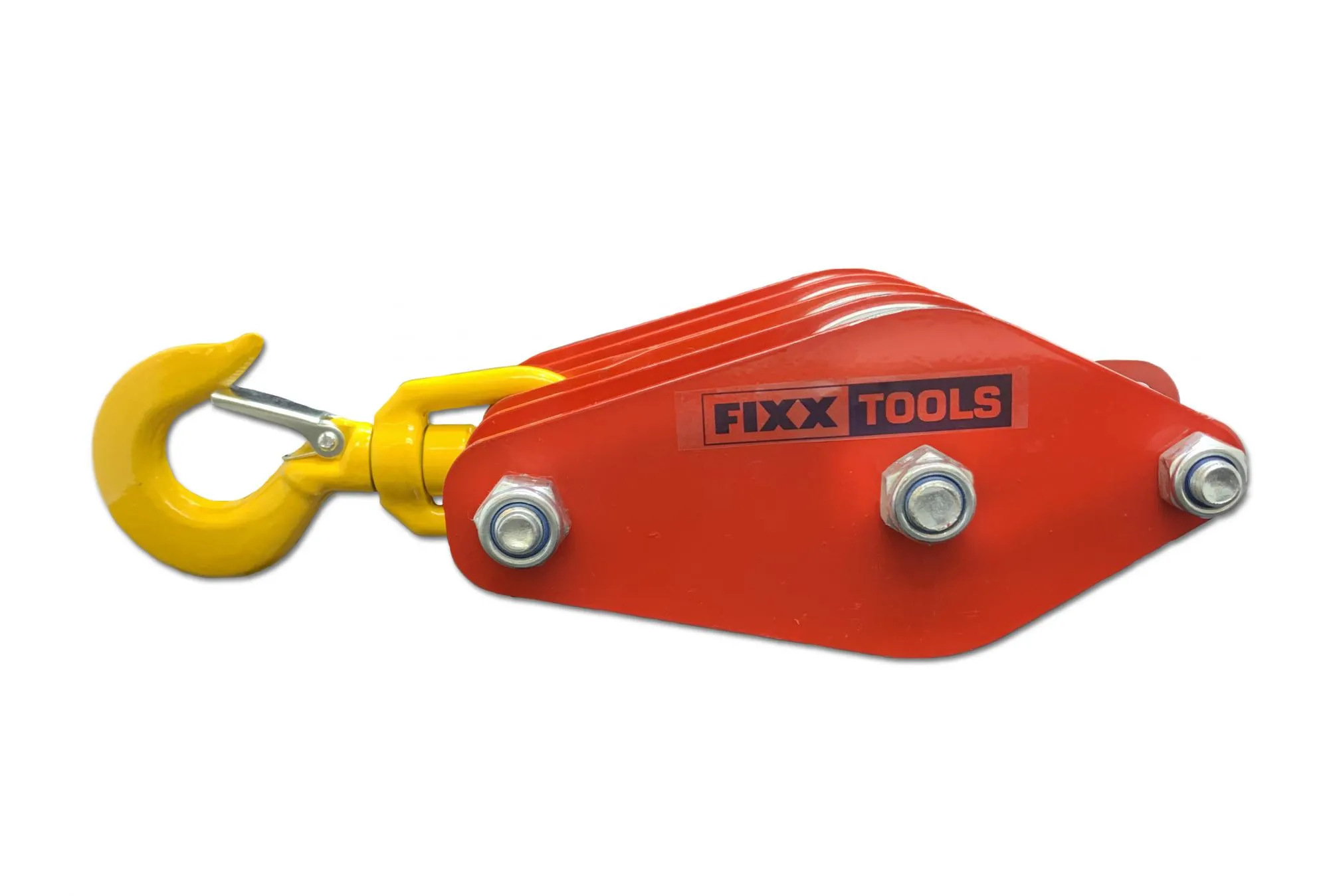 

Блок полиспаста FIXXTOOLS БПКП-4-80-2 с поворотным крюком 4 ролика 80мм