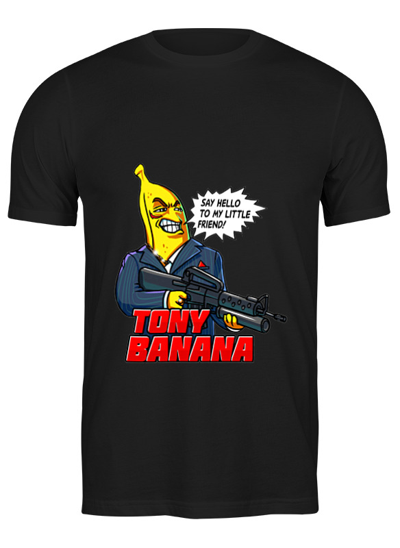 

Футболка мужская Printio Tony banana черная 2XL, Черный, Tony banana